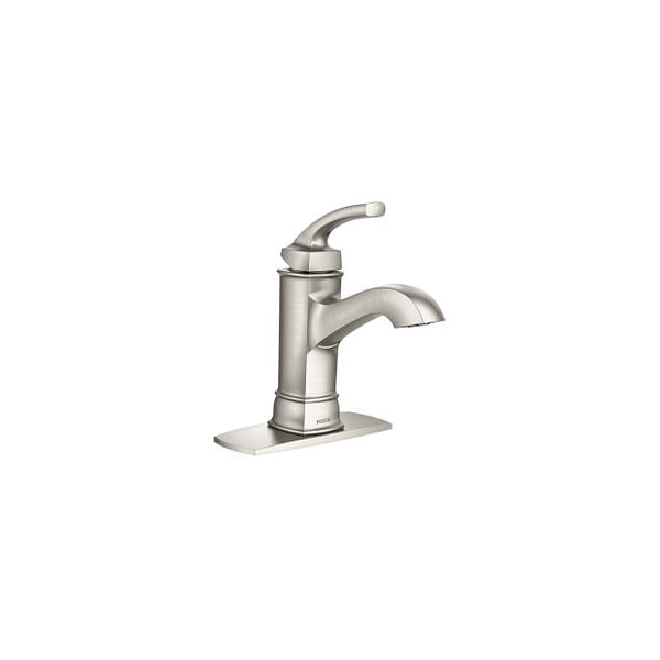 Spot Resist Brushed Nickel One-Handle High Arc Bathroom Faucet